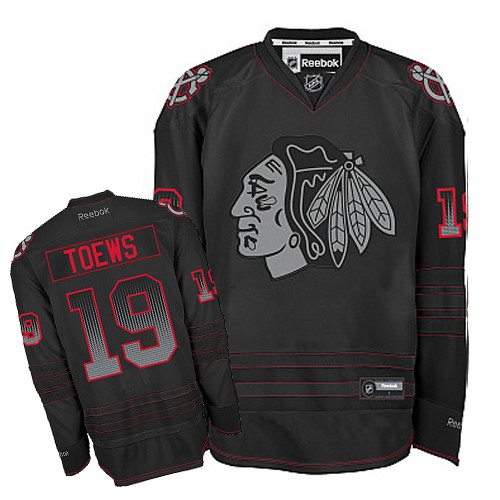 NHL Chicago Blackhawks Trikot #19 Jonathan Toews Authentic Schwarz Reebok Accelerator